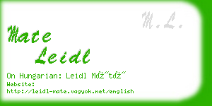 mate leidl business card